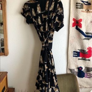 Cheetah Wrap Dress